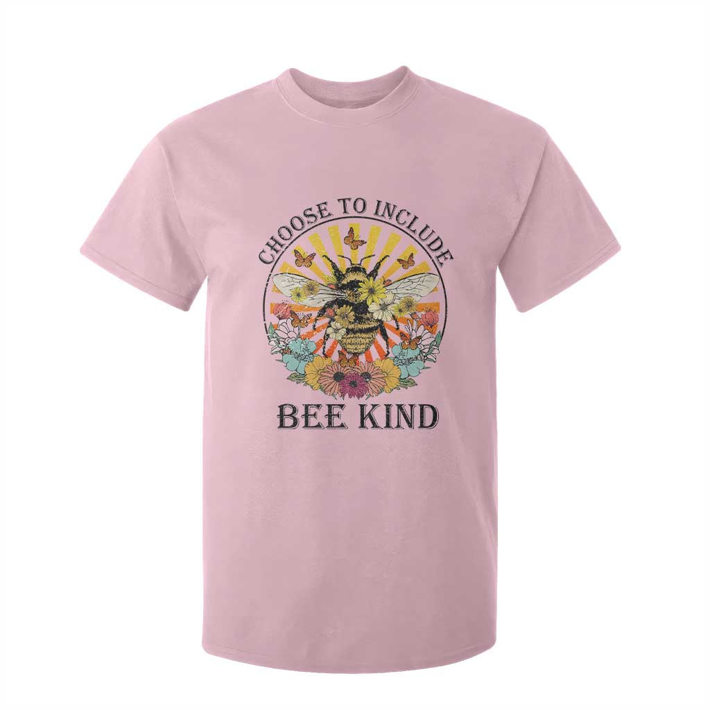Autism Awareness T Shirt For Kid Choose To Include Bee Kind Retro Vintage Flower Bee TS11 Light Pink Print Your Wear