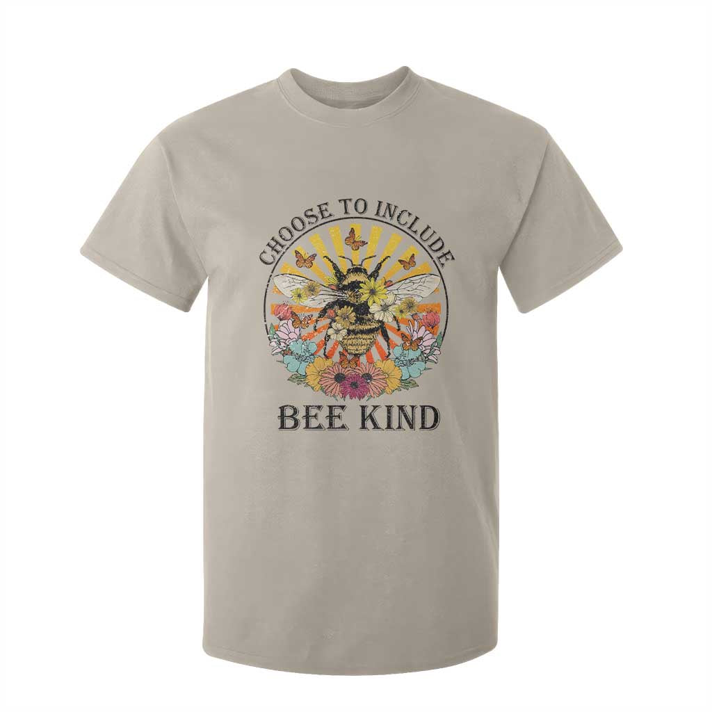 Autism Awareness T Shirt For Kid Choose To Include Bee Kind Retro Vintage Flower Bee TS11 Sand Print Your Wear