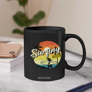 Surfing Lover Coffee Mug Surfing Vibes Retro Vintage Summer Vacation TS11 Print Your Wear