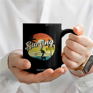 Surfing Lover Coffee Mug Surfing Vibes Retro Vintage Summer Vacation TS11 Print Your Wear