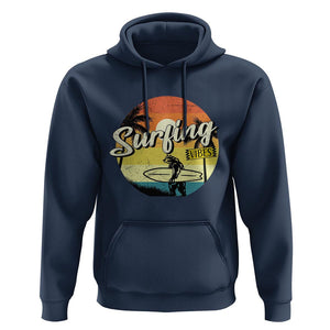 Surfing Lover Hoodie Surfing Vibes Retro Vintage Summer Vacation TS11 Navy Print Your Wear