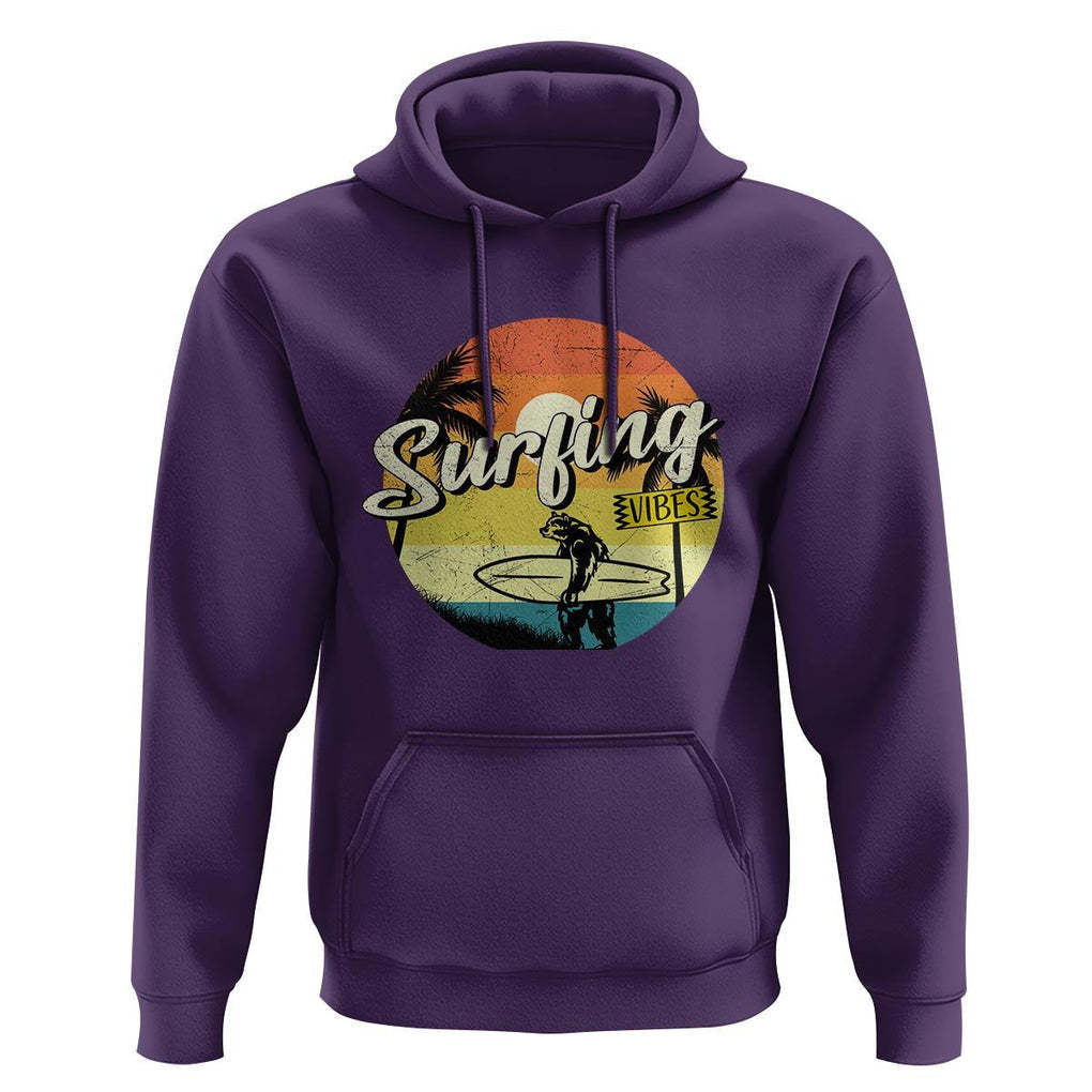 Surfing Lover Hoodie Surfing Vibes Retro Vintage Summer Vacation TS11 Purple Print Your Wear