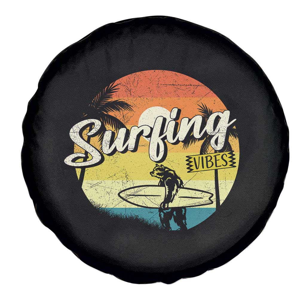 Surfing Lover Spare Tire Cover Surfing Vibes Retro Vintage Summer Vacation TS11 Print Your Wear
