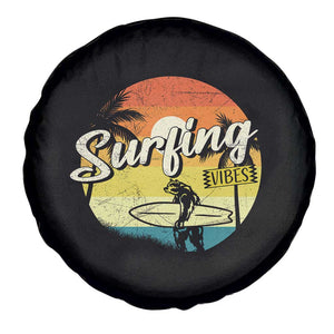 Surfing Lover Spare Tire Cover Surfing Vibes Retro Vintage Summer Vacation TS11 Print Your Wear