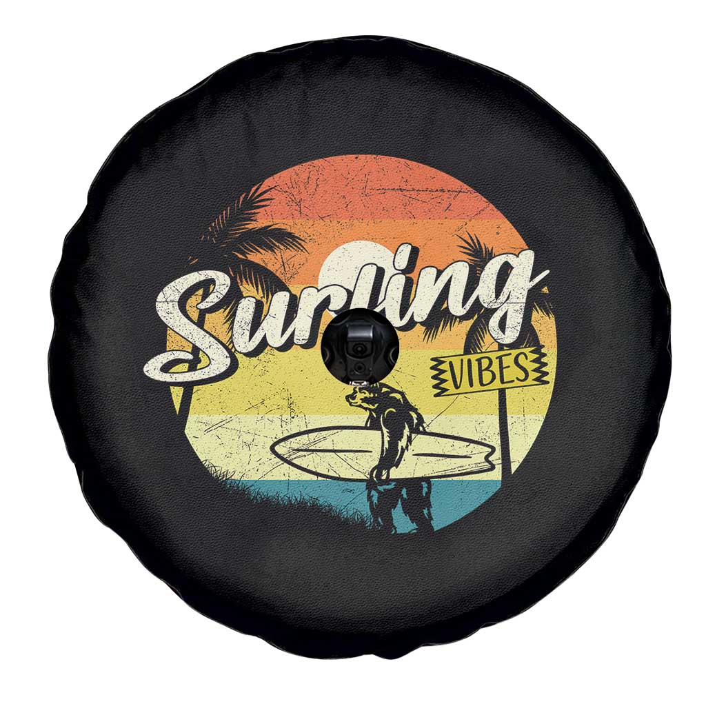 Surfing Lover Spare Tire Cover Surfing Vibes Retro Vintage Summer Vacation TS11 Print Your Wear