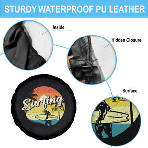 Surfing Lover Spare Tire Cover Surfing Vibes Retro Vintage Summer Vacation TS11 Print Your Wear