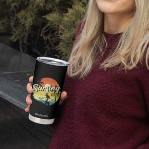 Surfing Lover Tumbler Cup Surfing Vibes Retro Vintage Summer Vacation TS11 Print Your Wear