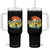 Surfing Lover Tumbler With Handle Surfing Vibes Retro Vintage Summer Vacation TS11 One Size: 40 oz Black Print Your Wear