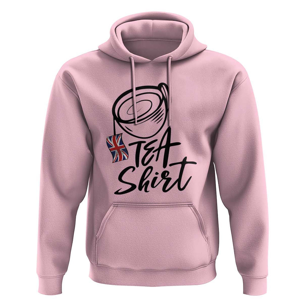 Funny British Tea Hoodie Quote UK Flag TS11 Light Pink Print Your Wear