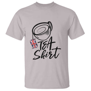 Funny British Tea T Shirt Quote UK Flag TS11 Ice Gray Print Your Wear