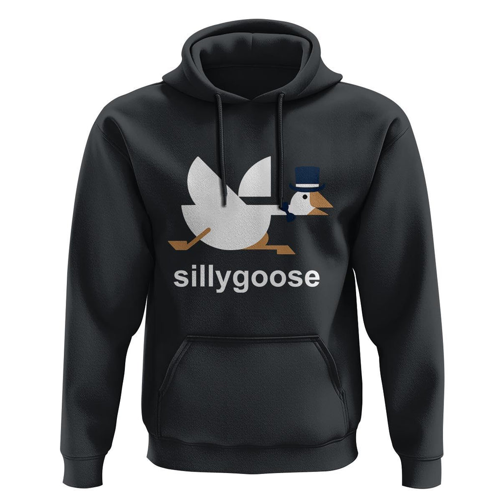 Funny Goose Hoodie Cute Silly Goose Meme Aesthetic Trendy TS11 Black Print Your Wear