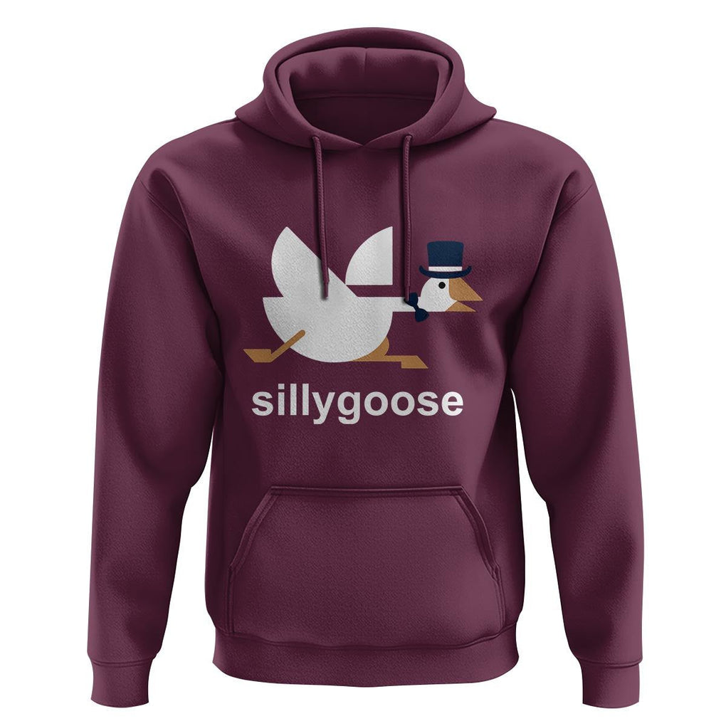 Funny Goose Hoodie Cute Silly Goose Meme Aesthetic Trendy TS11 Maroon Print Your Wear