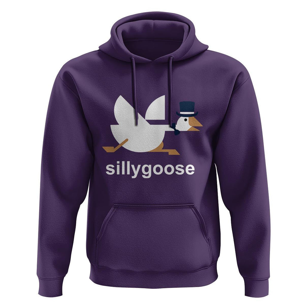 Funny Goose Hoodie Cute Silly Goose Meme Aesthetic Trendy TS11 Purple Print Your Wear