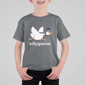 Funny Goose T Shirt For Kid Cute Silly Goose Meme Aesthetic Trendy TS11 Charcoal Print Your Wear