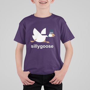 Funny Goose T Shirt For Kid Cute Silly Goose Meme Aesthetic Trendy TS11 Purple Print Your Wear