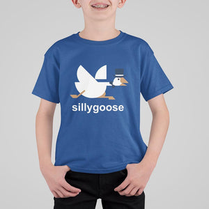 Funny Goose T Shirt For Kid Cute Silly Goose Meme Aesthetic Trendy TS11 Royal Blue Print Your Wear