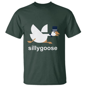 Funny Goose T Shirt Cute Silly Goose Meme Aesthetic Trendy TS11 Dark Forest Green Print Your Wear