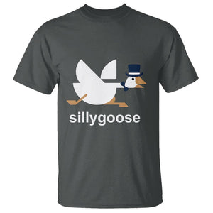 Funny Goose T Shirt Cute Silly Goose Meme Aesthetic Trendy TS11 Dark Heather Print Your Wear