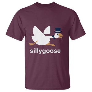 Funny Goose T Shirt Cute Silly Goose Meme Aesthetic Trendy TS11 Maroon Print Your Wear