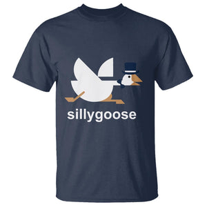 Funny Goose T Shirt Cute Silly Goose Meme Aesthetic Trendy TS11 Navy Print Your Wear