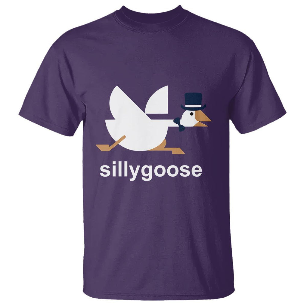 Funny Goose T Shirt Cute Silly Goose Meme Aesthetic Trendy TS11 Purple Print Your Wear