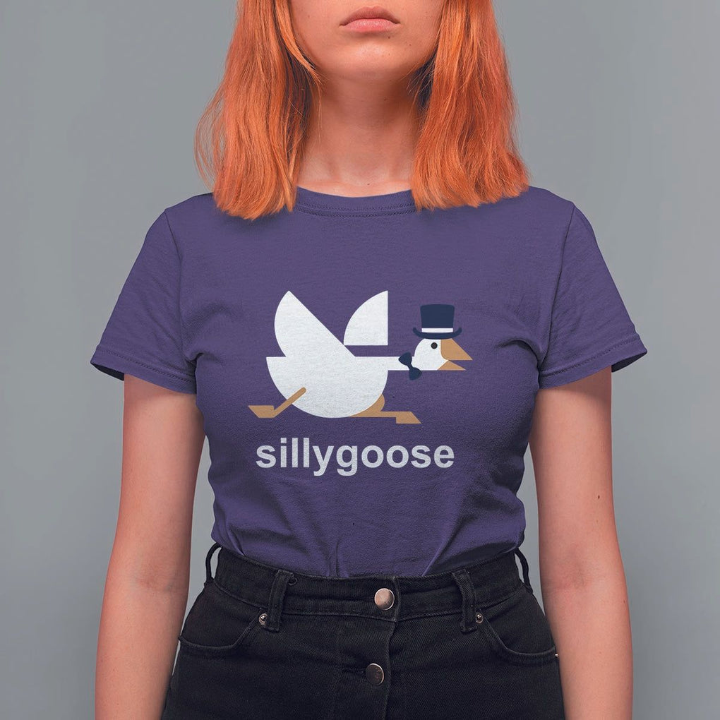 Funny Goose T Shirt For Women Cute Silly Goose Meme Aesthetic Trendy TS11 Purple Print Your Wear