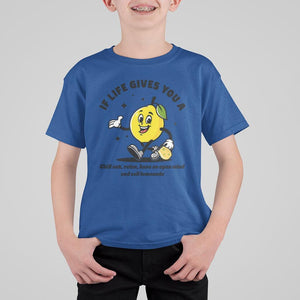 Lemonade Stand Boss T Shirt For Kid If Life Gives You A Lemon Chill Out Relax Have An Open Mind And Sell Lemonade TS11 Royal Blue Print Your Wear