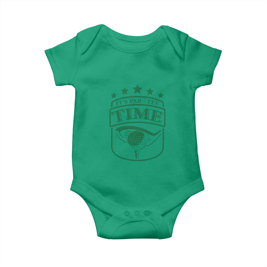 Funny Golf Lover Baby Onesie Let's Par - Tee Golfing Pun TS11 Irish Green Print Your Wear