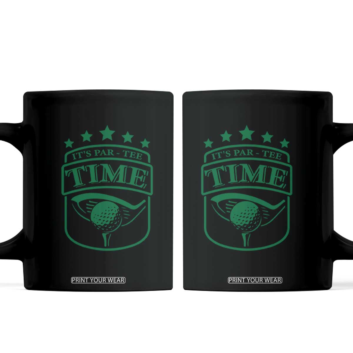 Funny Golf Lover Coffee Mug Let's Par - Tee Golfing Pun TS11 Black Print Your Wear