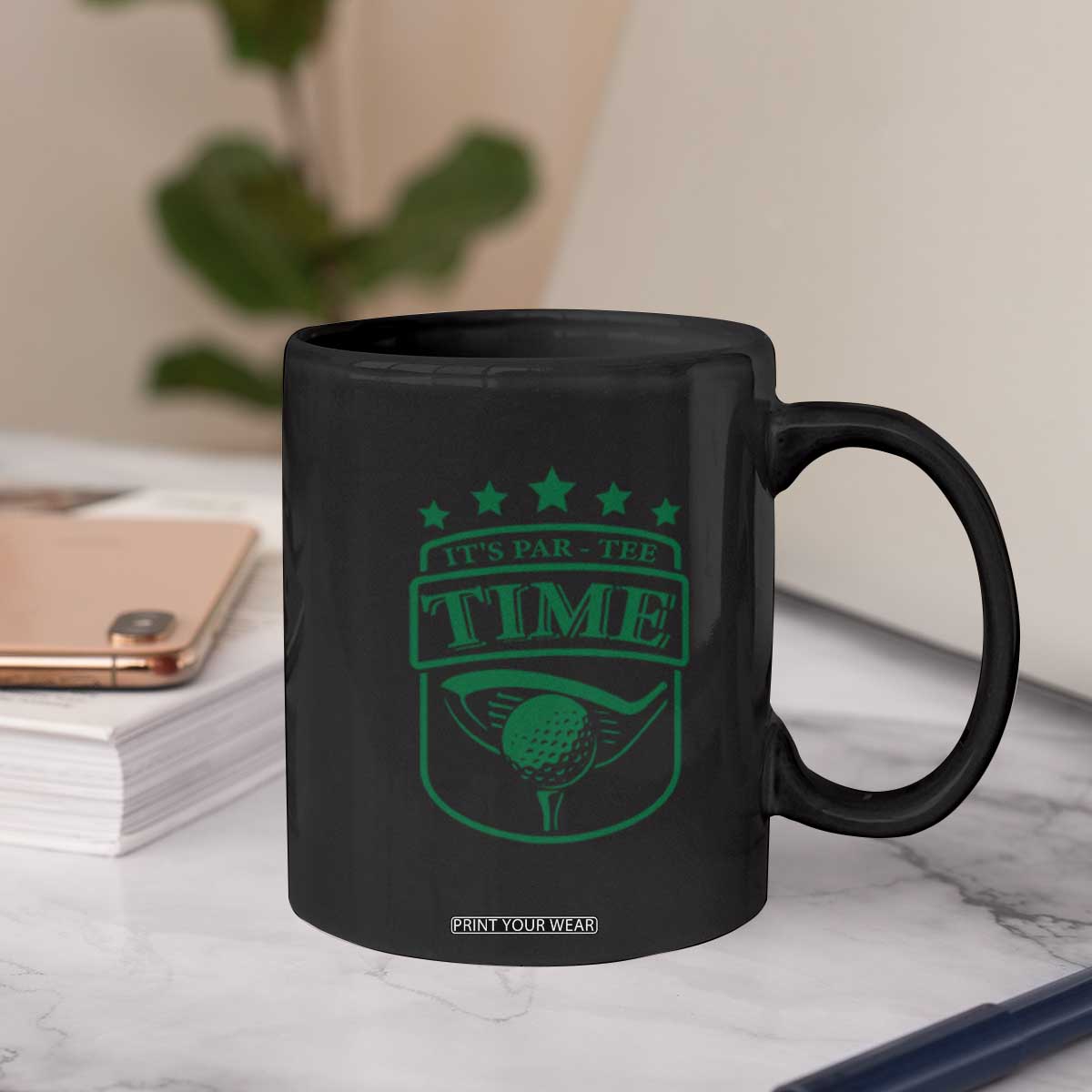 Funny Golf Lover Coffee Mug Let's Par - Tee Golfing Pun TS11 Print Your Wear