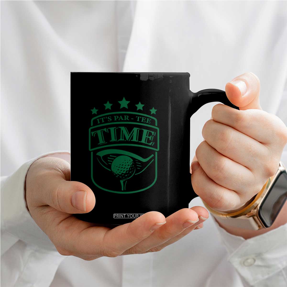 Funny Golf Lover Coffee Mug Let's Par - Tee Golfing Pun TS11 Print Your Wear