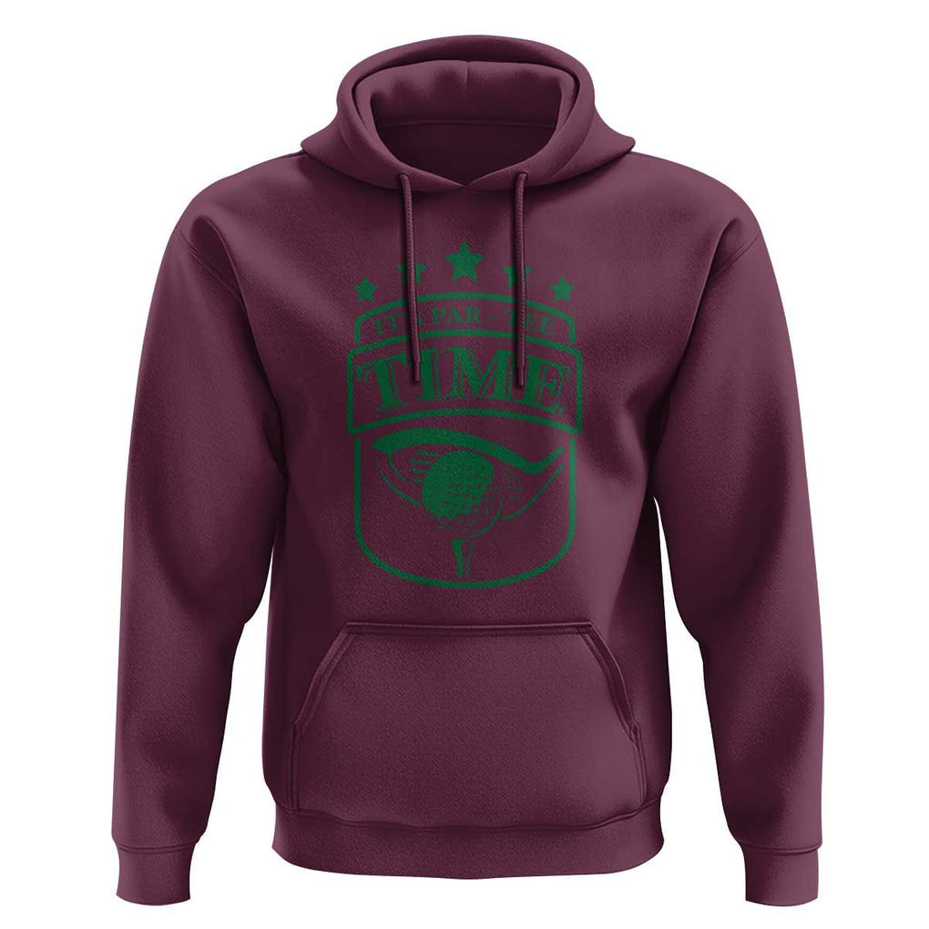 Funny Golf Lover Hoodie Let's Par - Tee Golfing Pun TS11 Maroon Print Your Wear