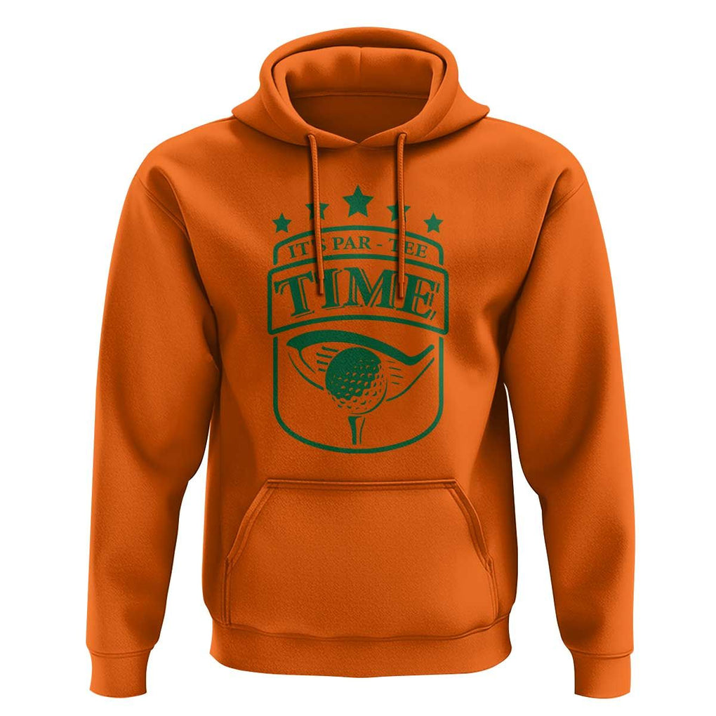 Funny Golf Lover Hoodie Let's Par - Tee Golfing Pun TS11 Orange Print Your Wear