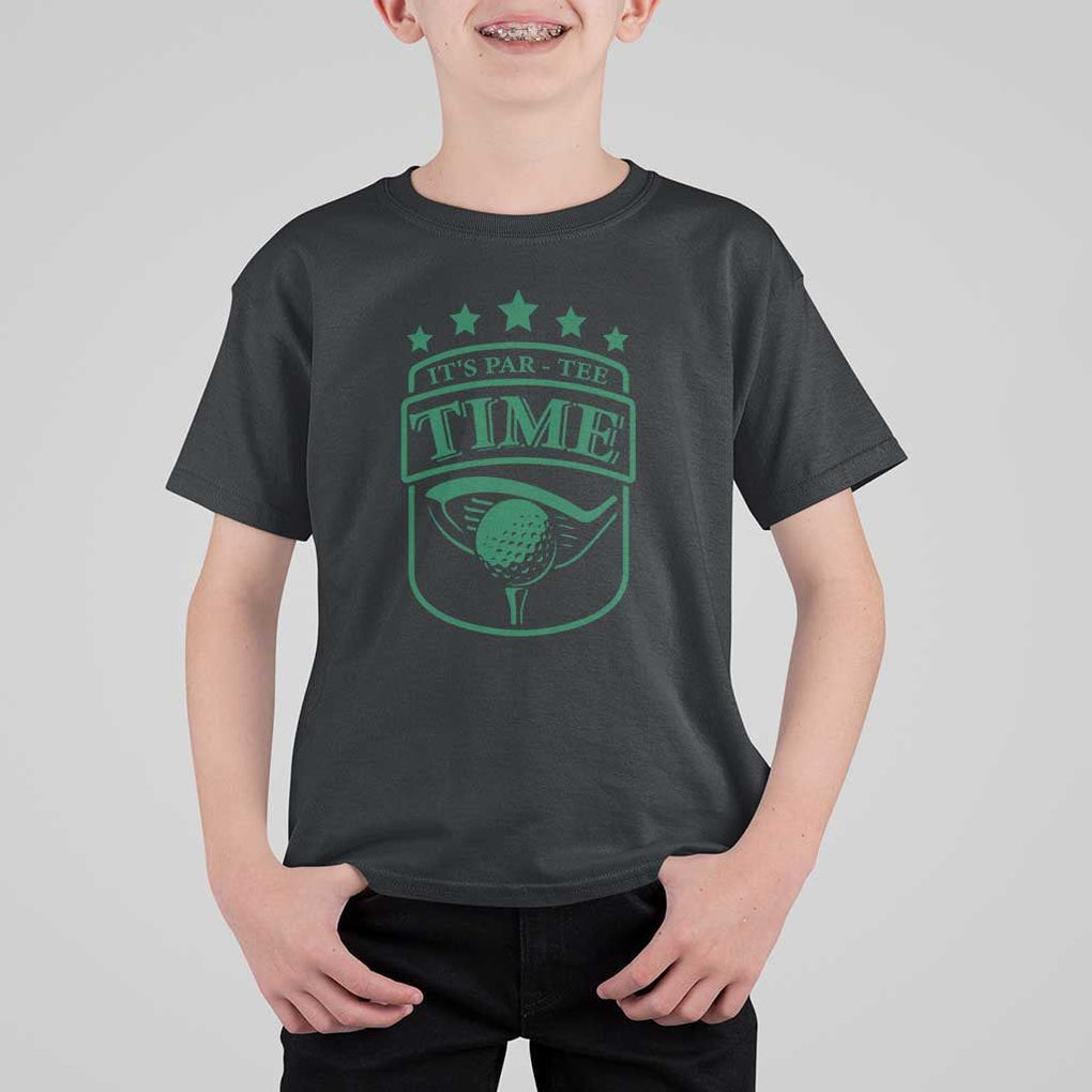 Funny Golf Lover T Shirt For Kid Let's Par - Tee Golfing Pun TS11 Black Print Your Wear