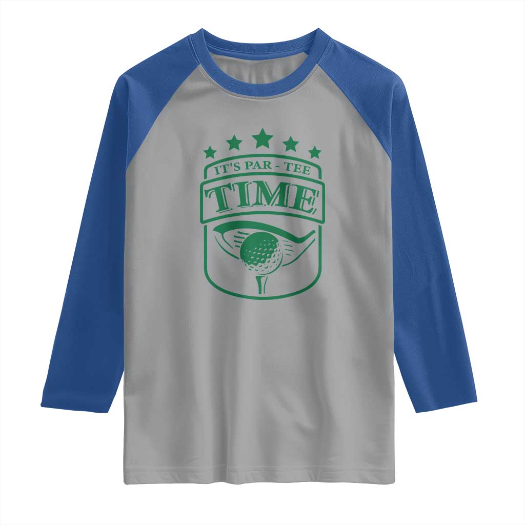 Funny Golf Lover Raglan Shirt Let's Par - Tee Golfing Pun TS11 Sport Gray Royal Print Your Wear