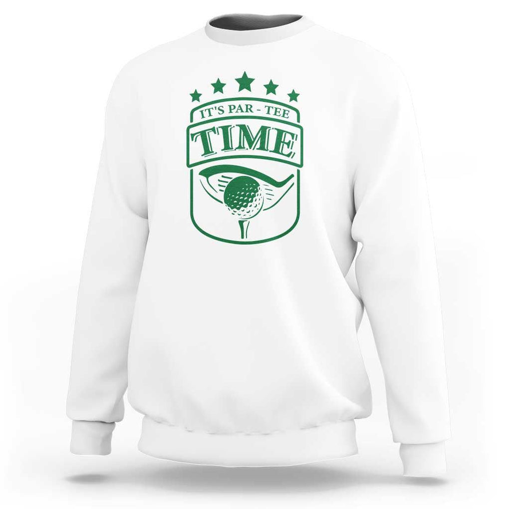 Funny Golf Lover Sweatshirt Let's Par - Tee Golfing Pun TS11 White Print Your Wear