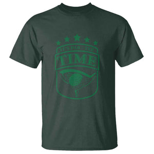 Funny Golf Lover T Shirt Let's Par - Tee Golfing Pun TS11 Dark Forest Green Print Your Wear