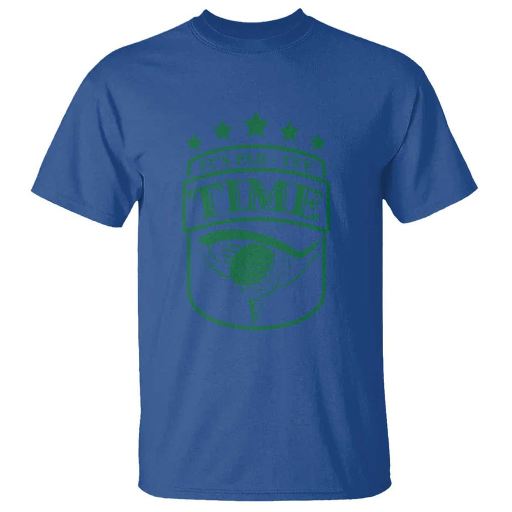 Funny Golf Lover T Shirt Let's Par - Tee Golfing Pun TS11 Royal Blue Print Your Wear