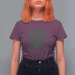 Funny Golf Lover T Shirt For Women Let's Par - Tee Golfing Pun TS11 Maroon Print Your Wear