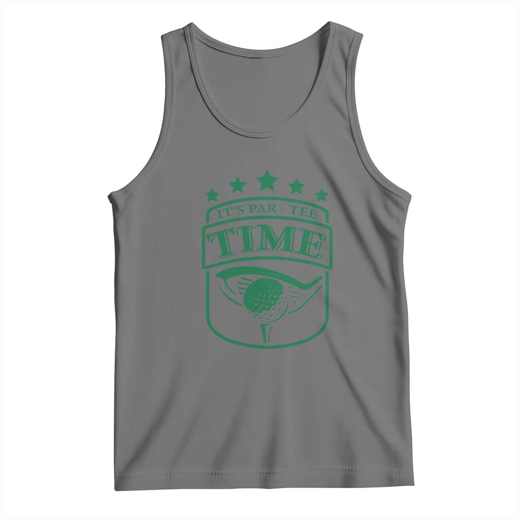 Funny Golf Lover Tank Top Let's Par - Tee Golfing Pun TS11 Black Heather Print Your Wear