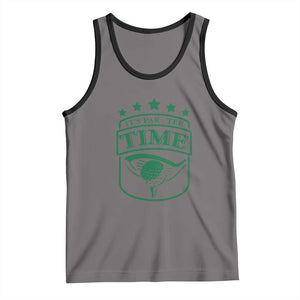 Funny Golf Lover Tank Top Let's Par - Tee Golfing Pun TS11 Deep Heather Black Print Your Wear