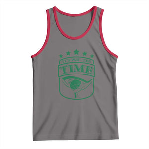Funny Golf Lover Tank Top Let's Par - Tee Golfing Pun TS11 Deep Heather Red Print Your Wear