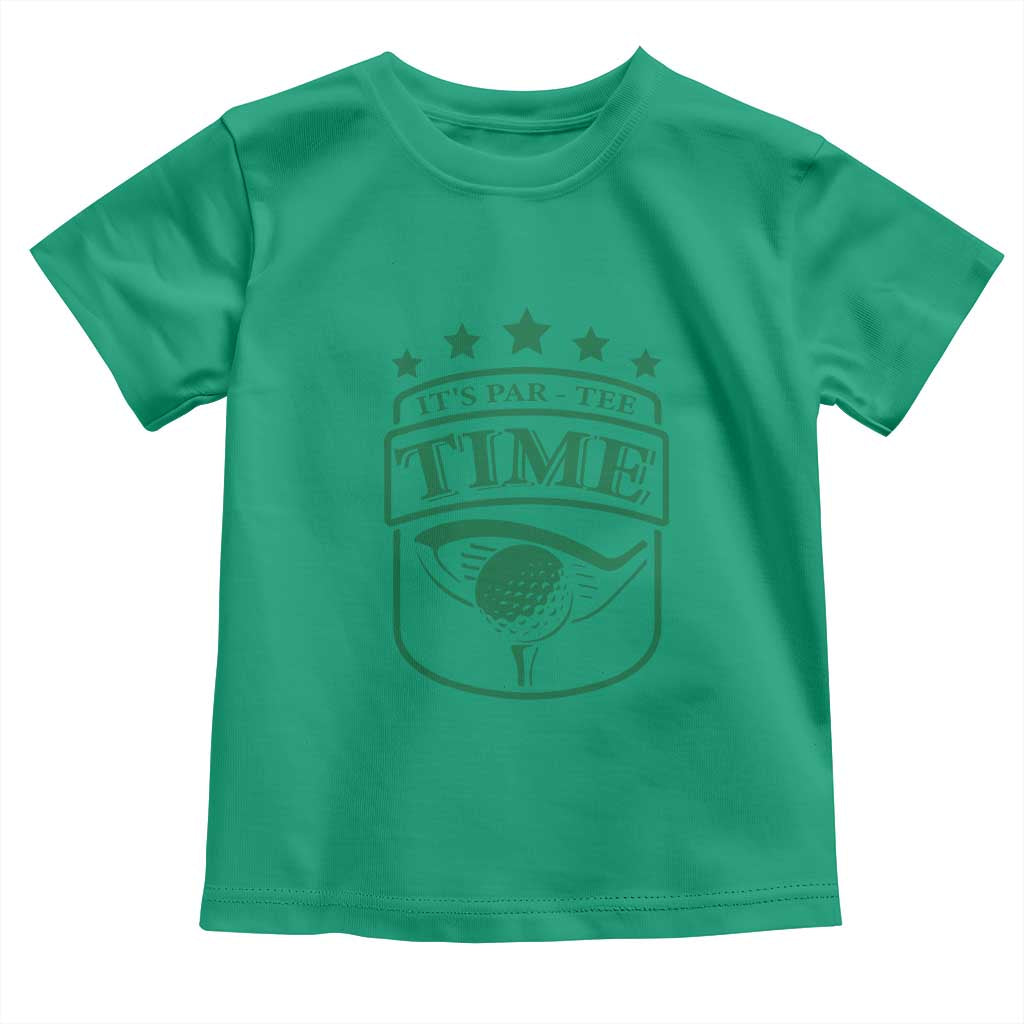 Funny Golf Lover Toddler T Shirt Let's Par - Tee Golfing Pun TS11 Irish Green Print Your Wear