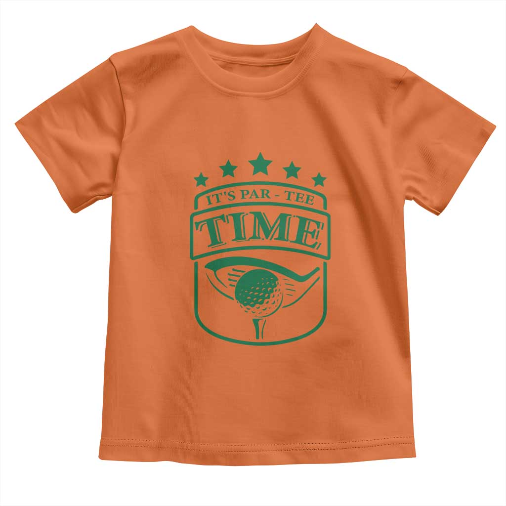 Funny Golf Lover Toddler T Shirt Let's Par - Tee Golfing Pun TS11 Orange Print Your Wear