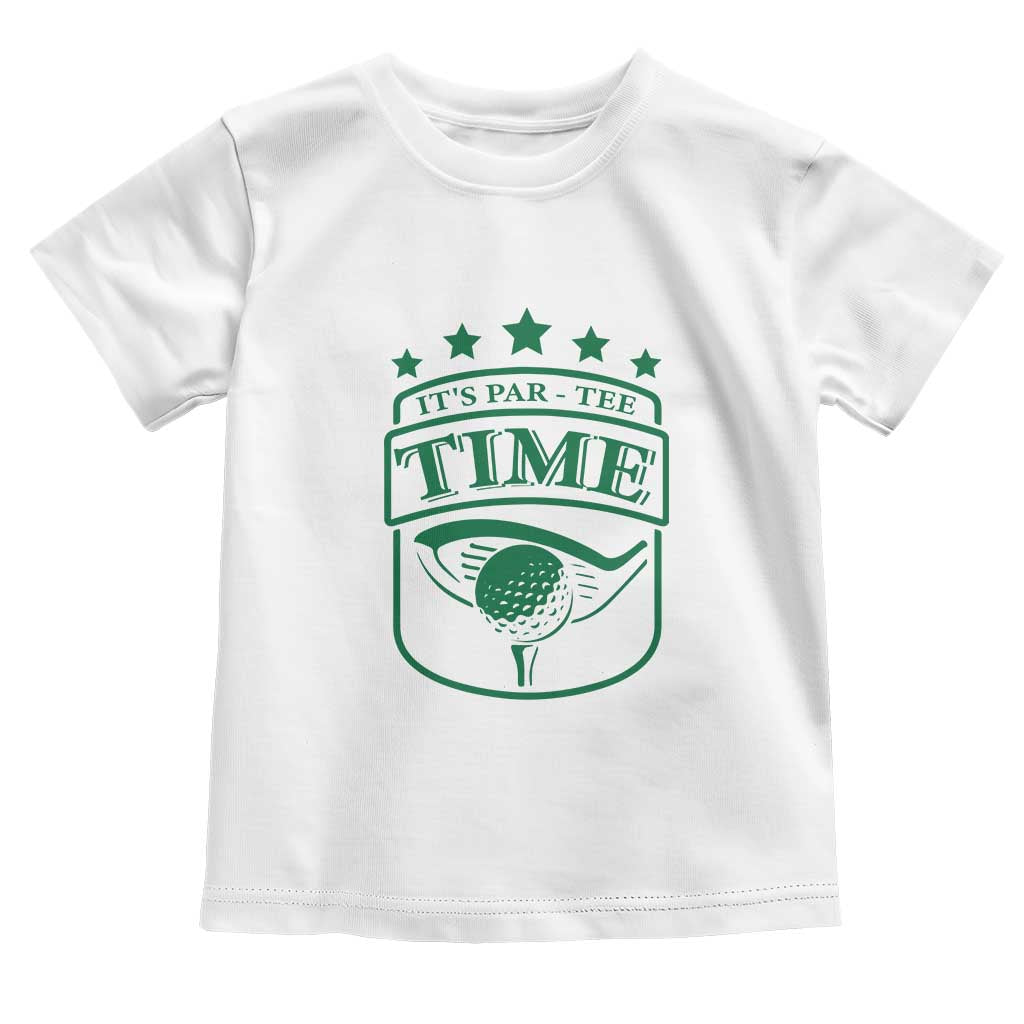 Funny Golf Lover Toddler T Shirt Let's Par - Tee Golfing Pun TS11 White Print Your Wear