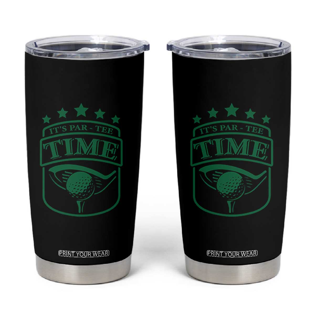 Funny Golf Lover Tumbler Cup Let's Par - Tee Golfing Pun TS11 Black Print Your Wear