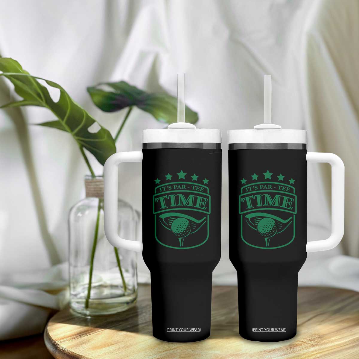 Funny Golf Lover Tumbler With Handle Let's Par - Tee Golfing Pun TS11 Print Your Wear