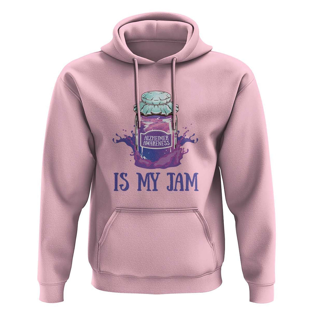 Alzheimer Is My Jam Hoodie Awareness Support Funny Saying Quotes Grape Jar TS11 Light Pink Print Your Wear