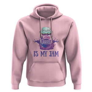 Alzheimer Is My Jam Hoodie Awareness Support Funny Saying Quotes Grape Jar TS11 Light Pink Print Your Wear