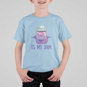 Alzheimer Is My Jam T Shirt For Kid Awareness Support Funny Saying Quotes Grape Jar TS11 Light Blue Print Your Wear